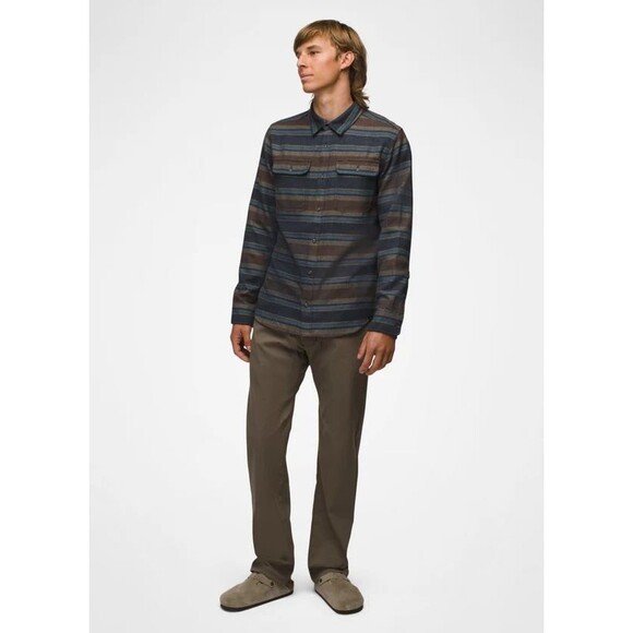 NWT Prana Mens Pants Brown Brion Slim Fit Straight Leg Stretch Outdoor 36x32 - Picture 1 of 11